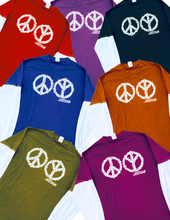 Load image into Gallery viewer, Peace And Skulls Upcycled Thermal Long Sleeve