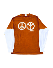 Load image into Gallery viewer, Peace And Skulls Upcycled Thermal Long Sleeve