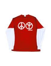 Load image into Gallery viewer, Peace And Skulls Upcycled Thermal Long Sleeve
